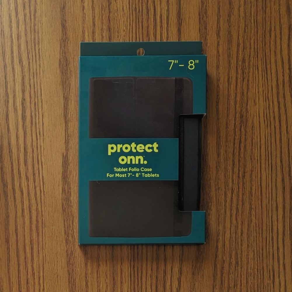 Protect Onn. Folio Case for 7-8" Tablets Black